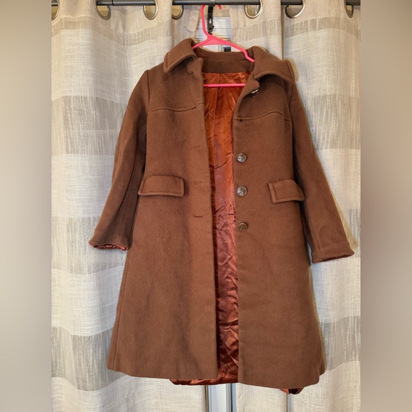 Vintage Lorendale Brown Wool Coat with a Satin lining - Picture 1 of 12